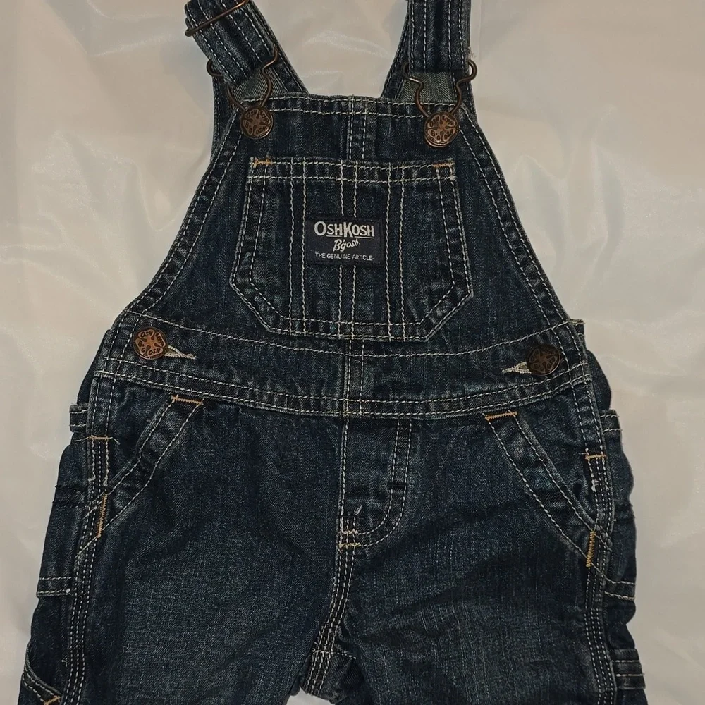 Osh Kosh B'gosh Baby Blue Jean Overalls 6 Months
